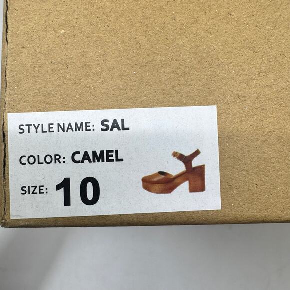 NWT CHARLOTTE STONE Sal Clog Heels in Camel - Picture 12 of 15